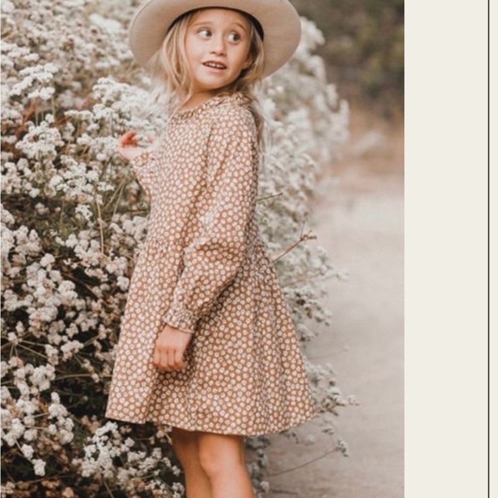 Rylee & Cru camel floral dress, size 3T, smoke free home